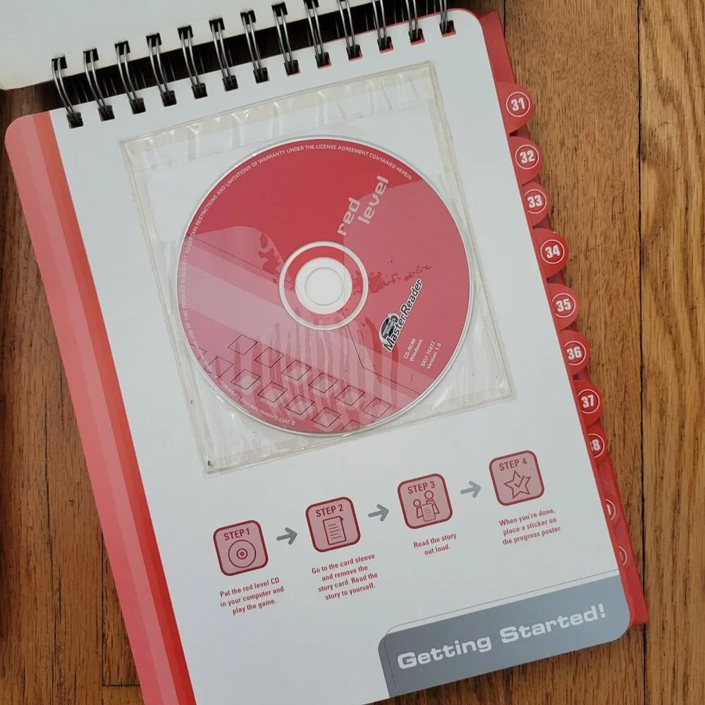 Hooked On Phonics Master Reader Set‎ Spiral Bound Workbooks Reference Guide CD